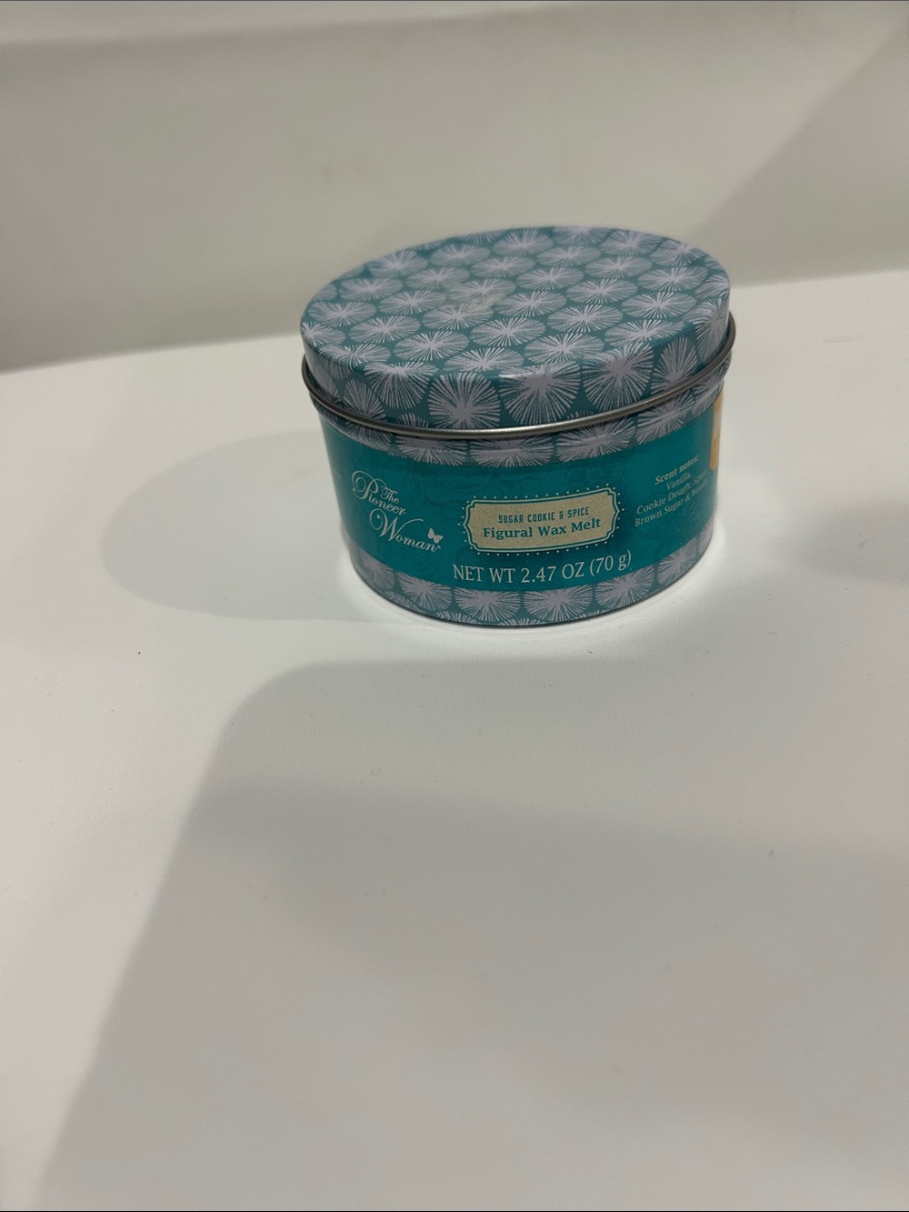 The Pioneer Woman Teal Floral Figural Wax Melt Tin